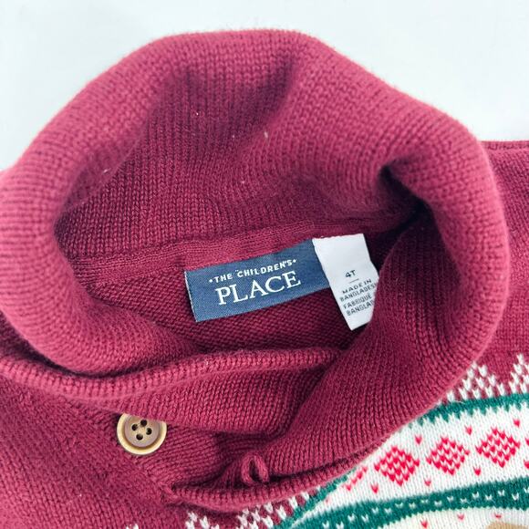 The Children's Place Holiday Christmas Gingerbread Sweater Size 4T - Picture 4 of 4